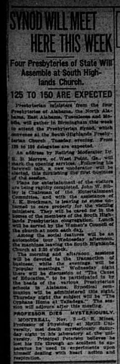 Synod Will Meet Here This Week